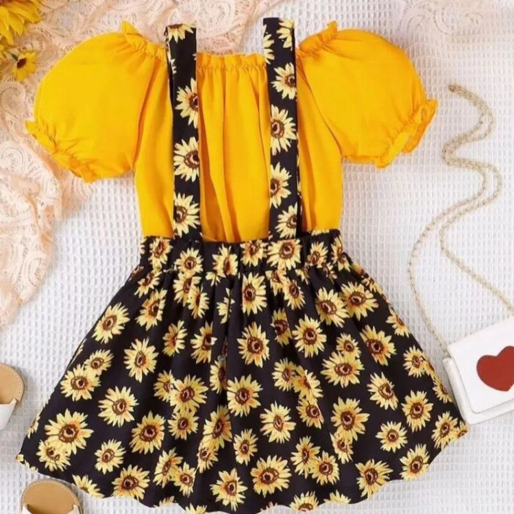 بلوز و دامن دخترانه کرپ مناسب 6 ماه تا 7 سال