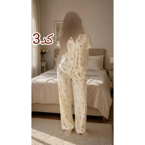ست لباس راحتی نخی موسلین وارداتی طرح پینترستی مناسب سایز 36 تا 46