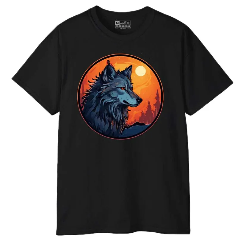 تیشرت آستین کوتاه مردانه پاد آفرین مدل گرگ
