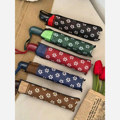 چتر اتومات گلدار ضدباد 8 فنر تاشو