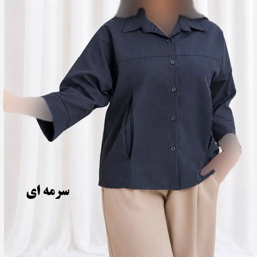 شومیز جلو پیله سیلک فری سایز مناسب تا سایز 48 زنانه و دخترانه چهارفصل راحت