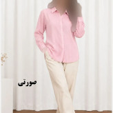 شومیز حریر شیشهای دکمهدار زنانه و دخترانه فری سایز مناسب تا سایز 50