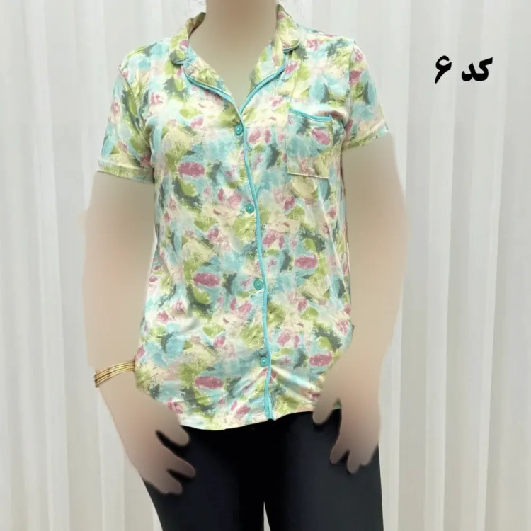 لباس خواب جلو باز زنانه وارداتی کد 1163 جنس اسپاندکس و پلی استر چهارفصل راحت
