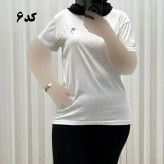 تیشرت زنانه وارداتی میکس طرحبندی کد 1269 جنس نخ پنبه چهارفصل تنخور راحت سایز M L XL