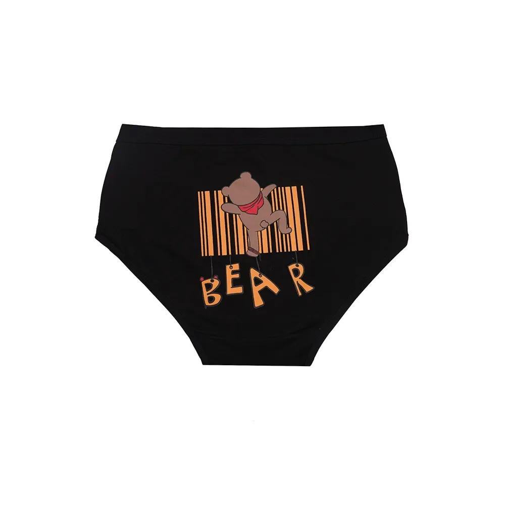 شورت اسلیپ زنانه نخی چاپی طرح خرس BEAR برند بانو سایز 2XL