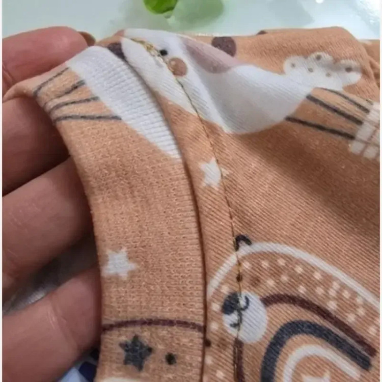 ست راحتی بچگانه بلوز شلوار آستین کوتاه پنبه طرح خرس شکلاتی